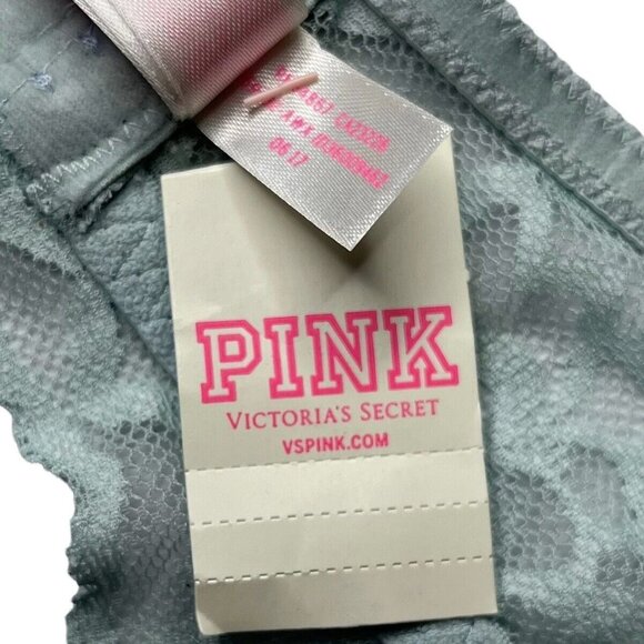 Pink Victorias Secret Push Up Bra Small Pale Blue New Lace - Picture 10 of 12